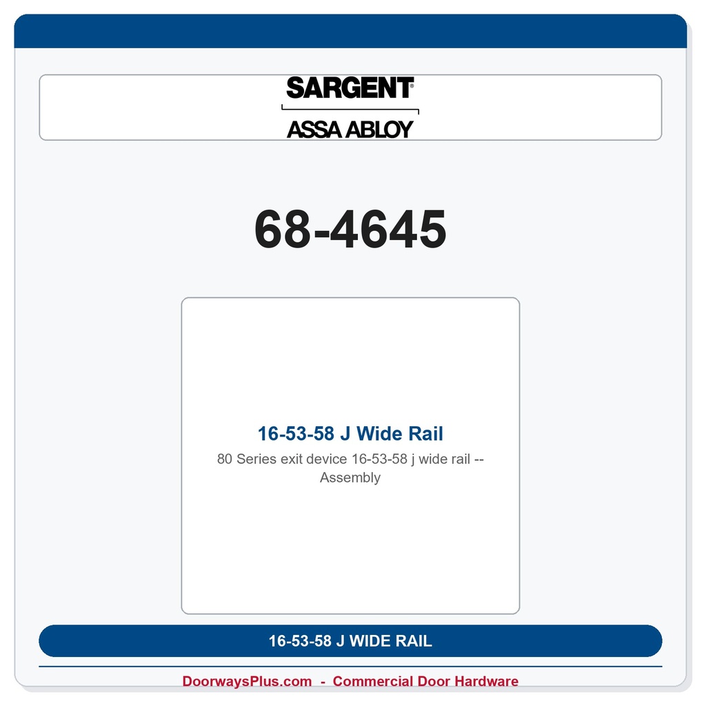 Sargent 68-4645 previous card
