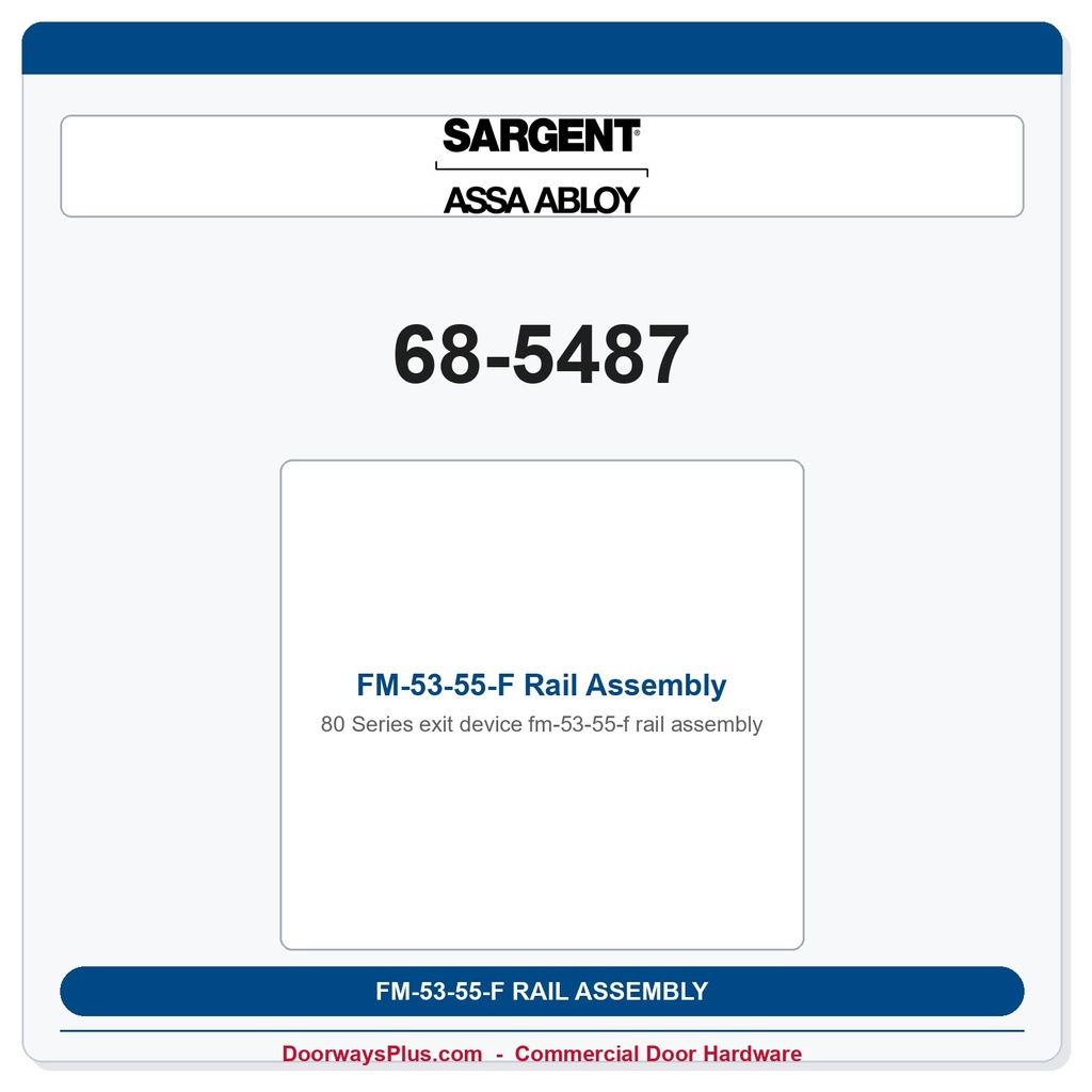 Sargent 68-5487 previous card