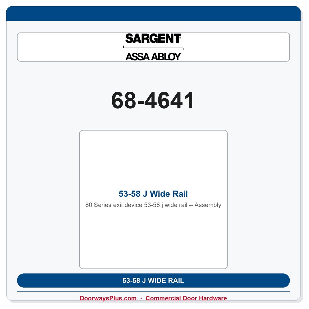 Sargent 68-4641 previous card