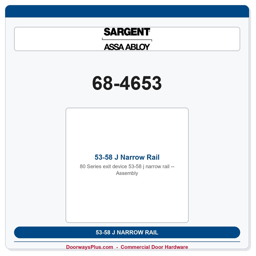 Sargent 68-4653 previous card
