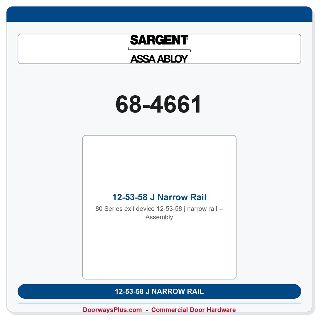 Sargent 68-4661 previous card