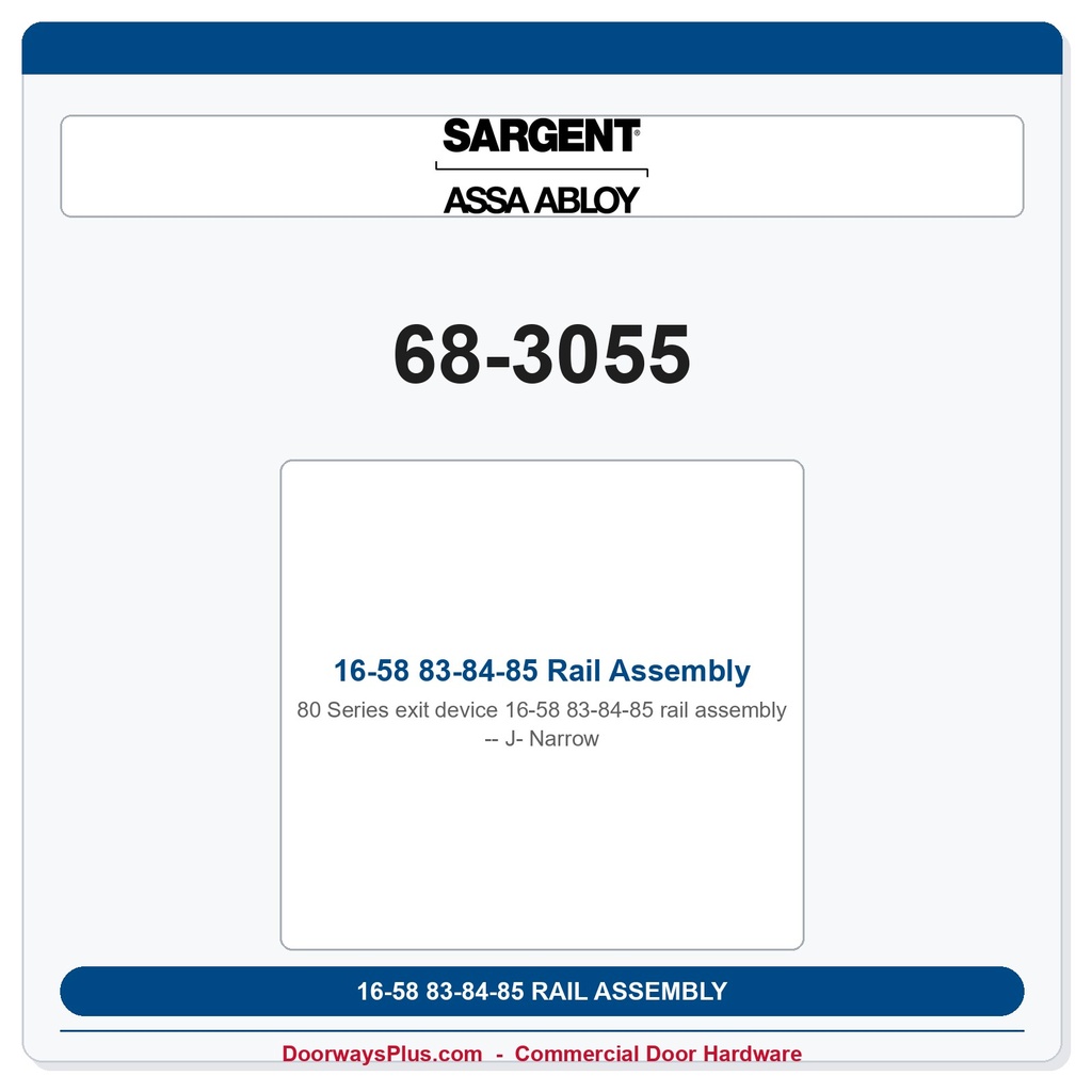 Sargent 68-3055 previous card