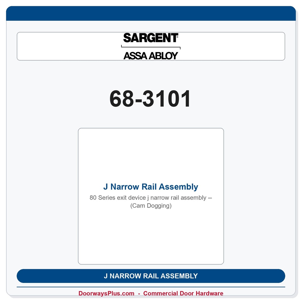Sargent 68-3101 previous card