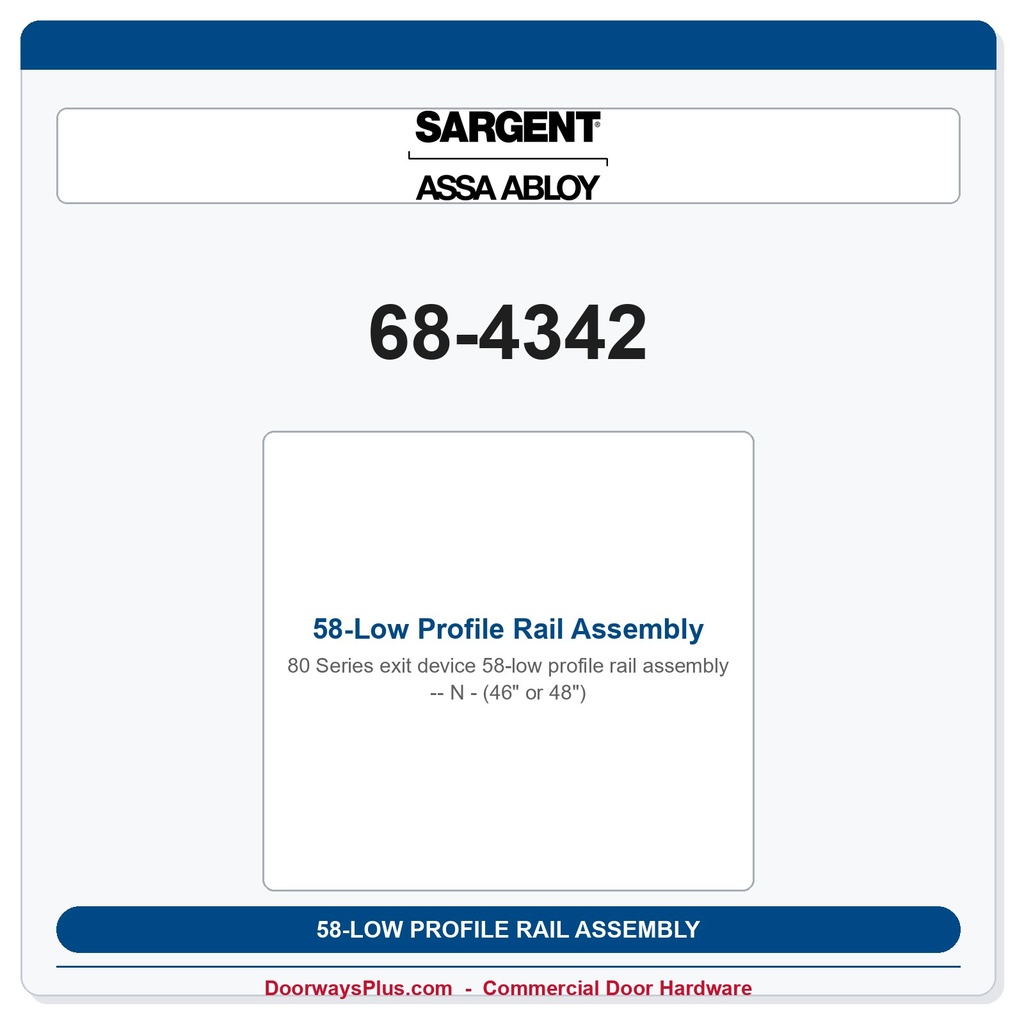 Sargent 68-4342 previous card