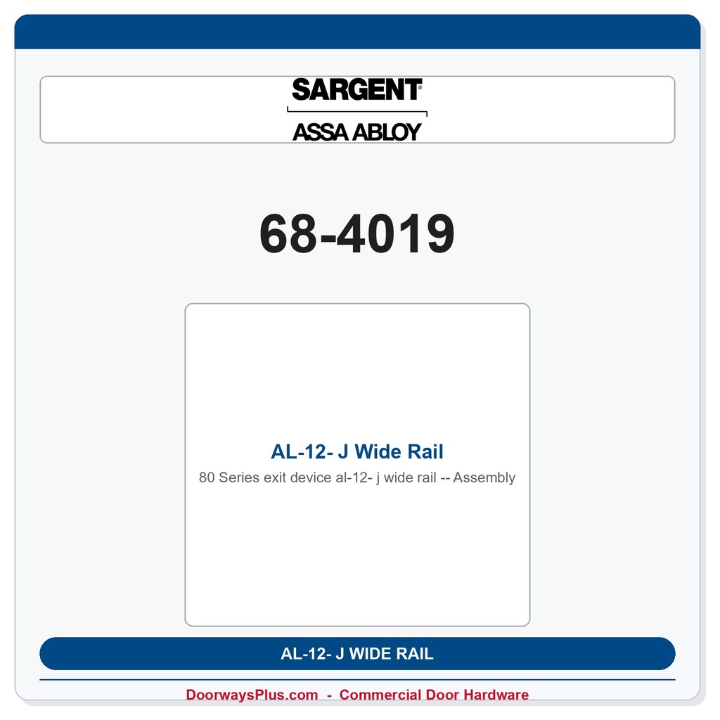 Sargent 68-4019 previous card