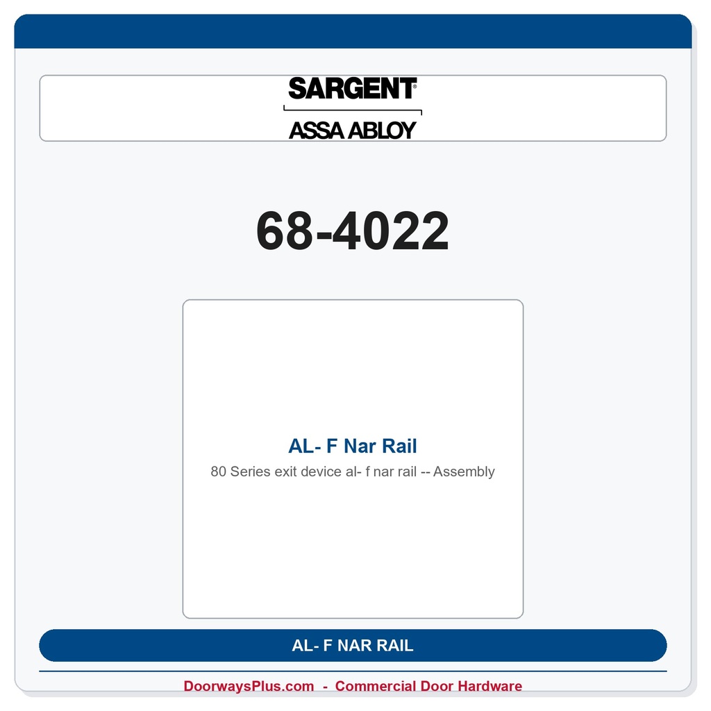 Sargent 68-4022 previous card