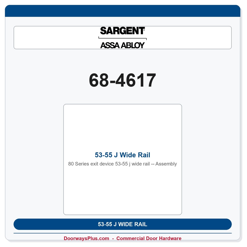 Sargent 68-4617 previous card