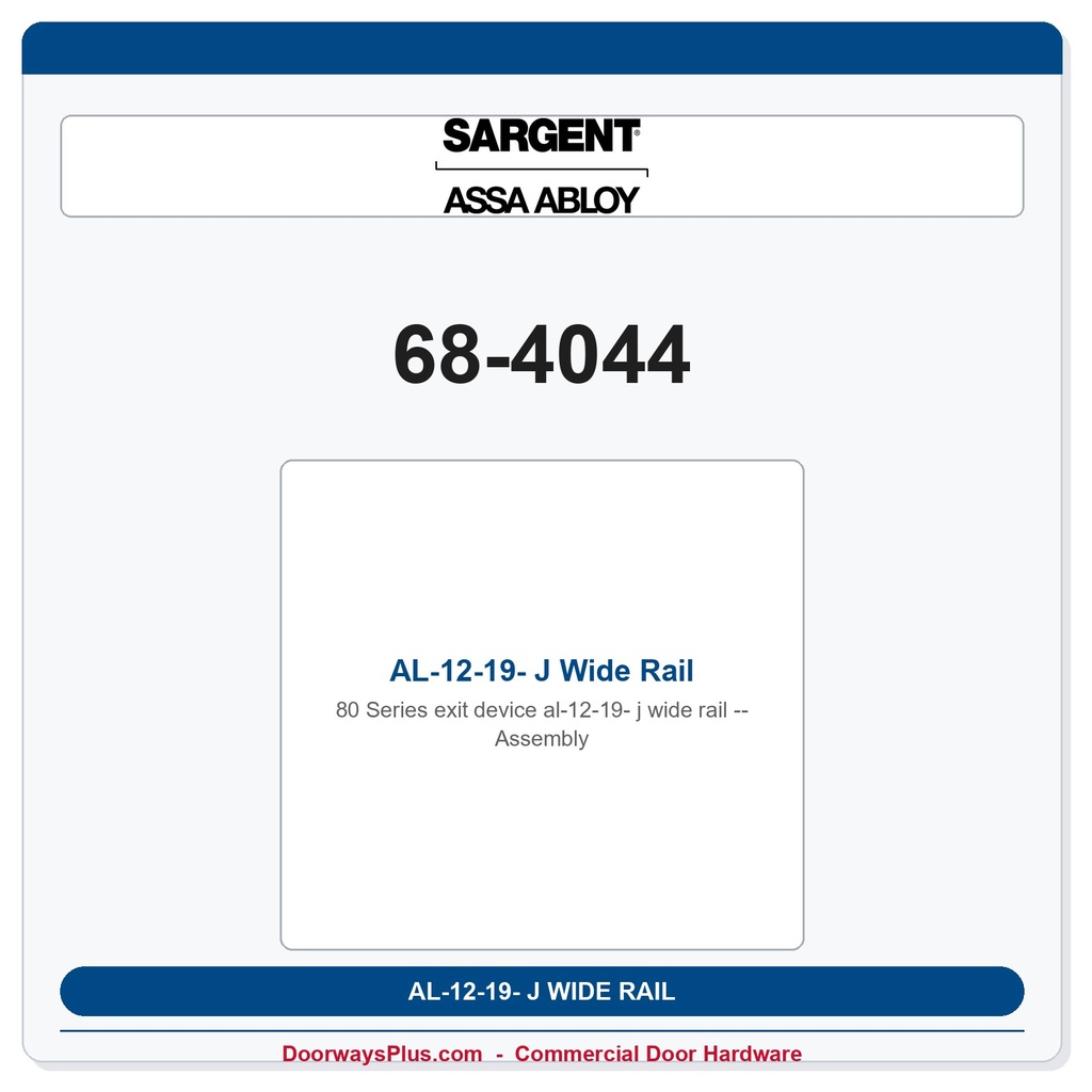 Sargent 68-4044 previous card