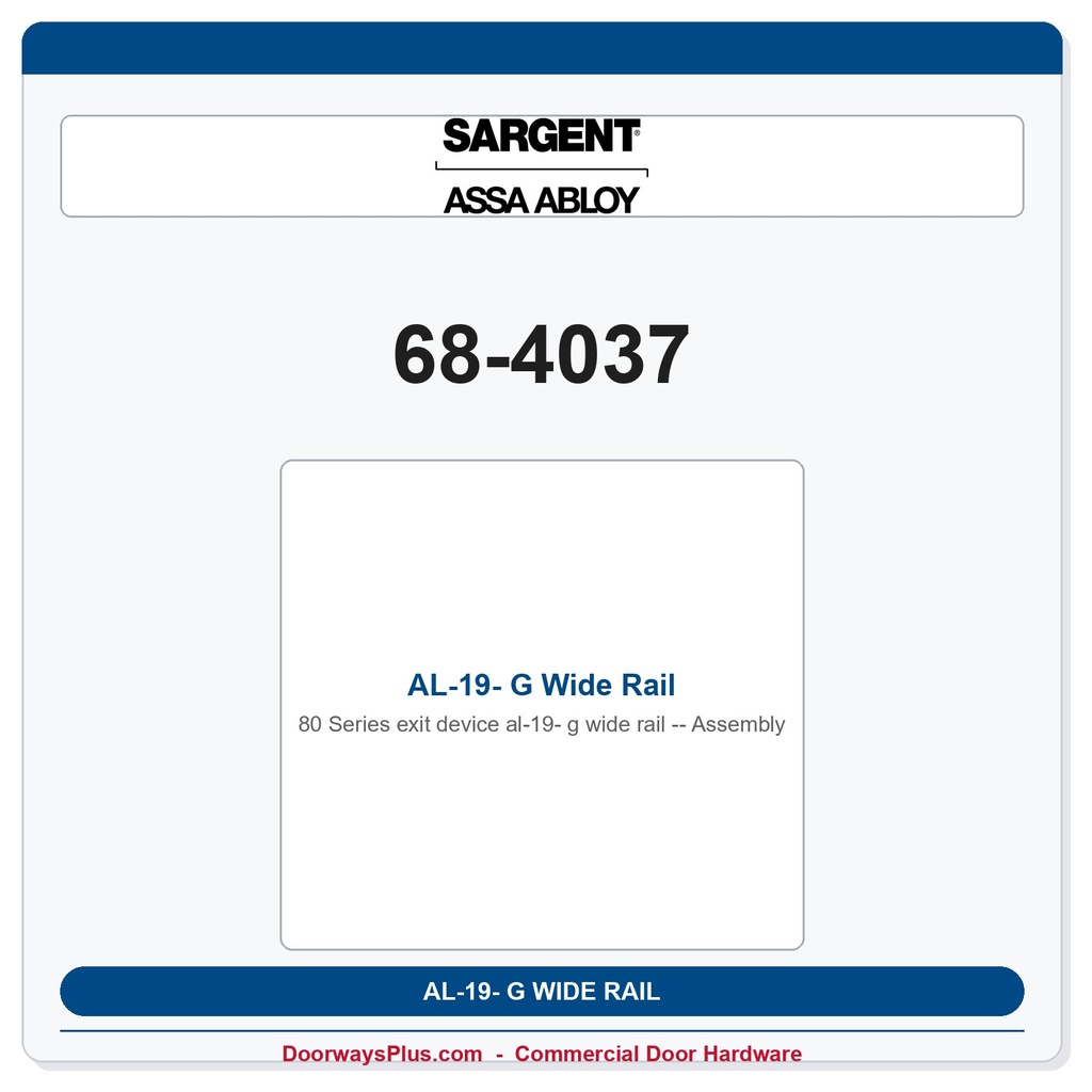 Sargent 68-4037 previous card