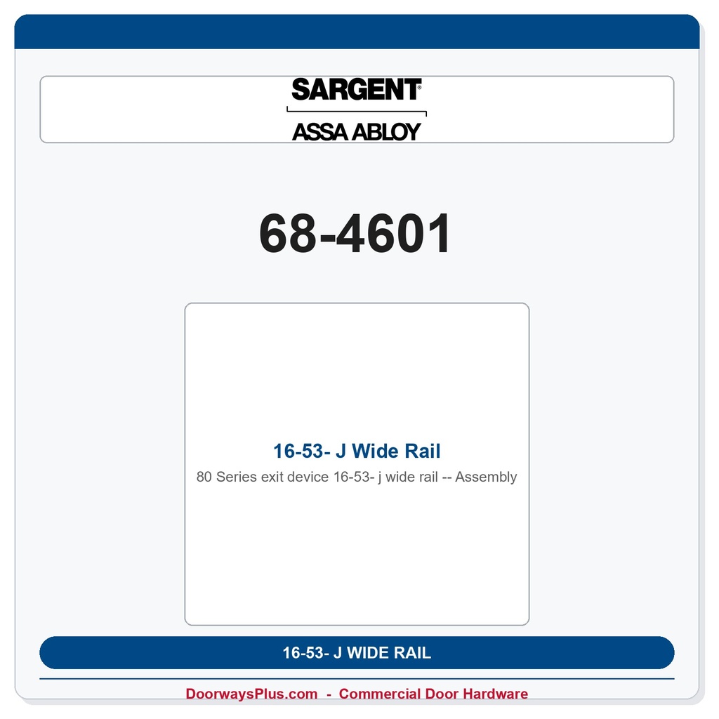 Sargent 68-4601 previous card