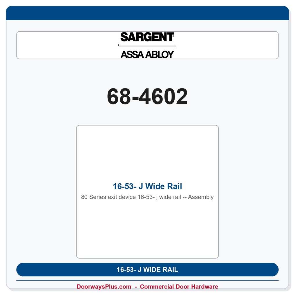 Sargent 68-4602 previous card