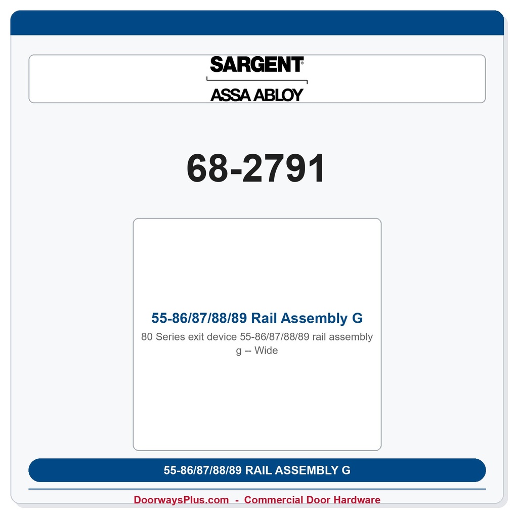 Sargent 68-2791 previous card
