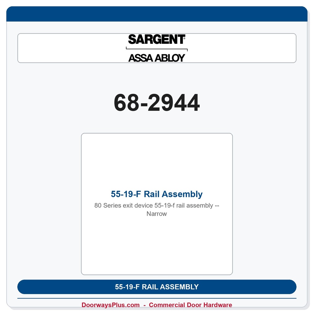 Sargent 68-2944 previous card