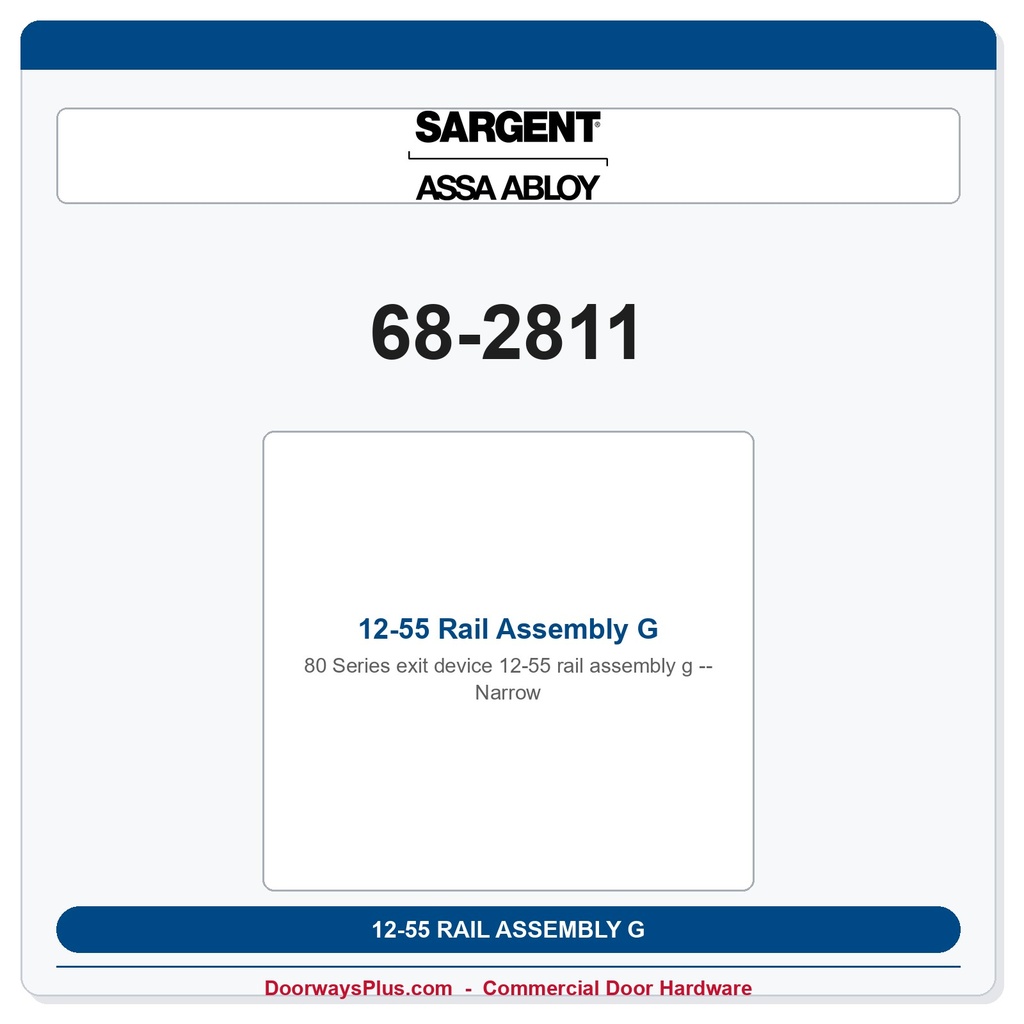 Sargent 68-2811 previous card
