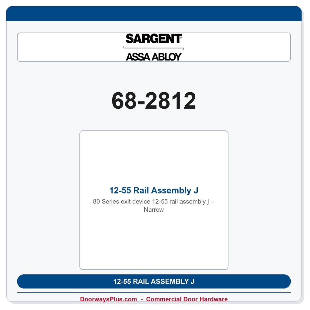 Sargent 68-2812 previous card
