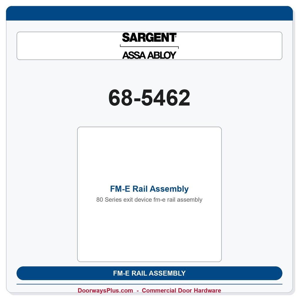Sargent 68-5462 previous card