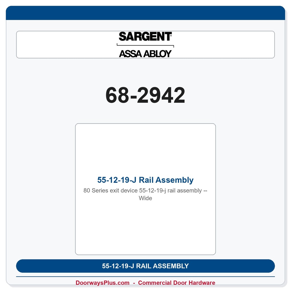 Sargent 68-2942 previous card
