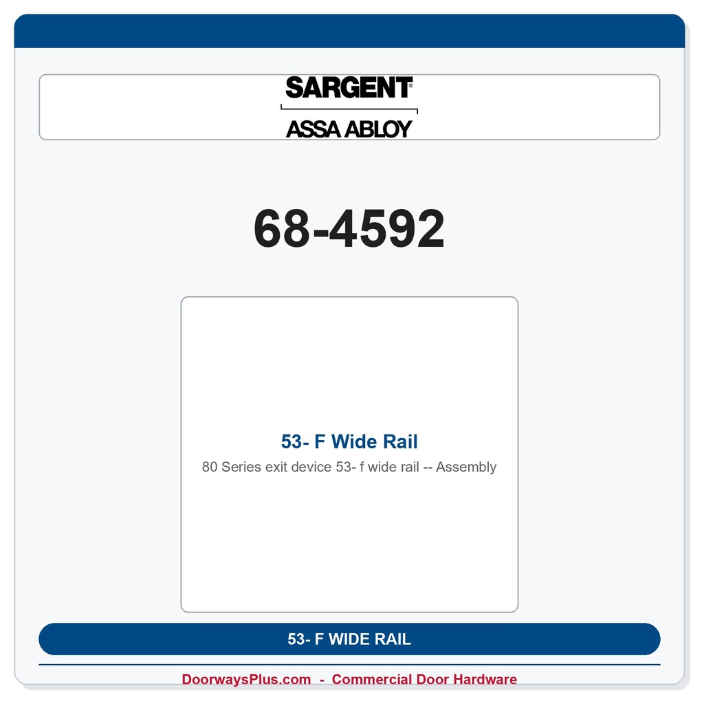 Sargent 68-4592 previous card