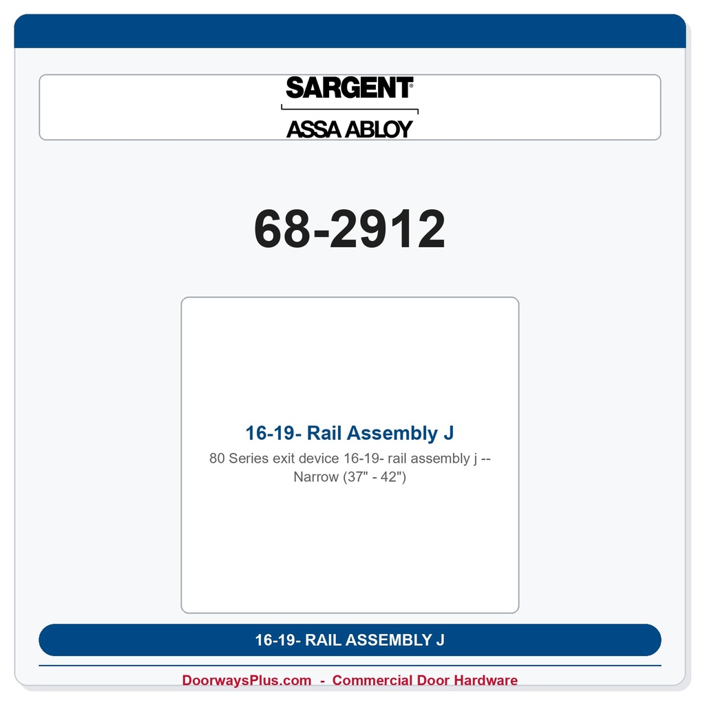 Sargent 68-2912 previous card