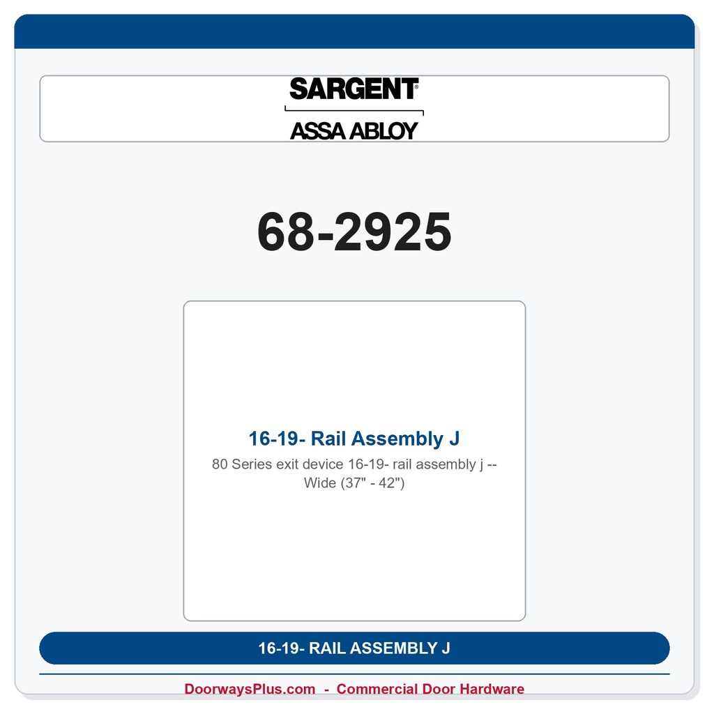 Sargent 68-2925 previous card