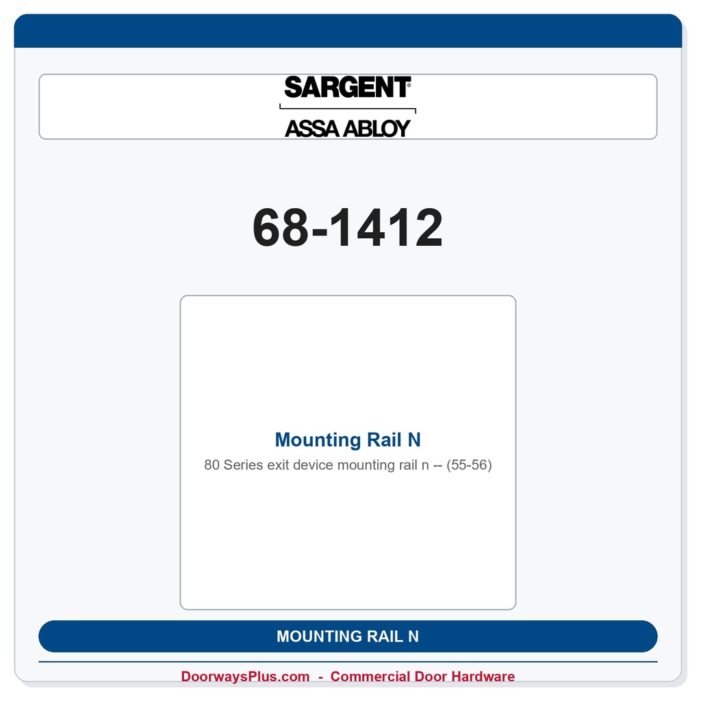 Sargent 68-1412 previous card