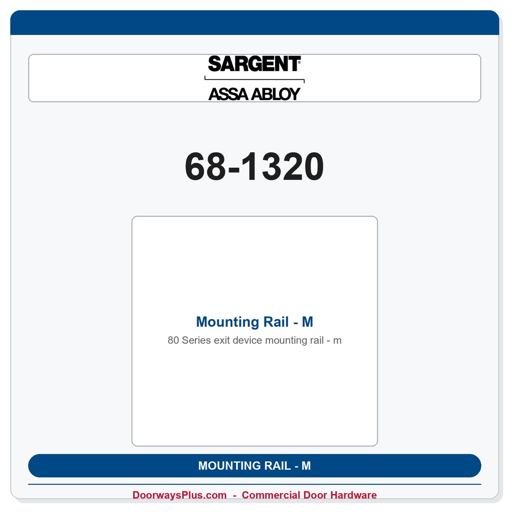 Sargent 68-1320 previous card