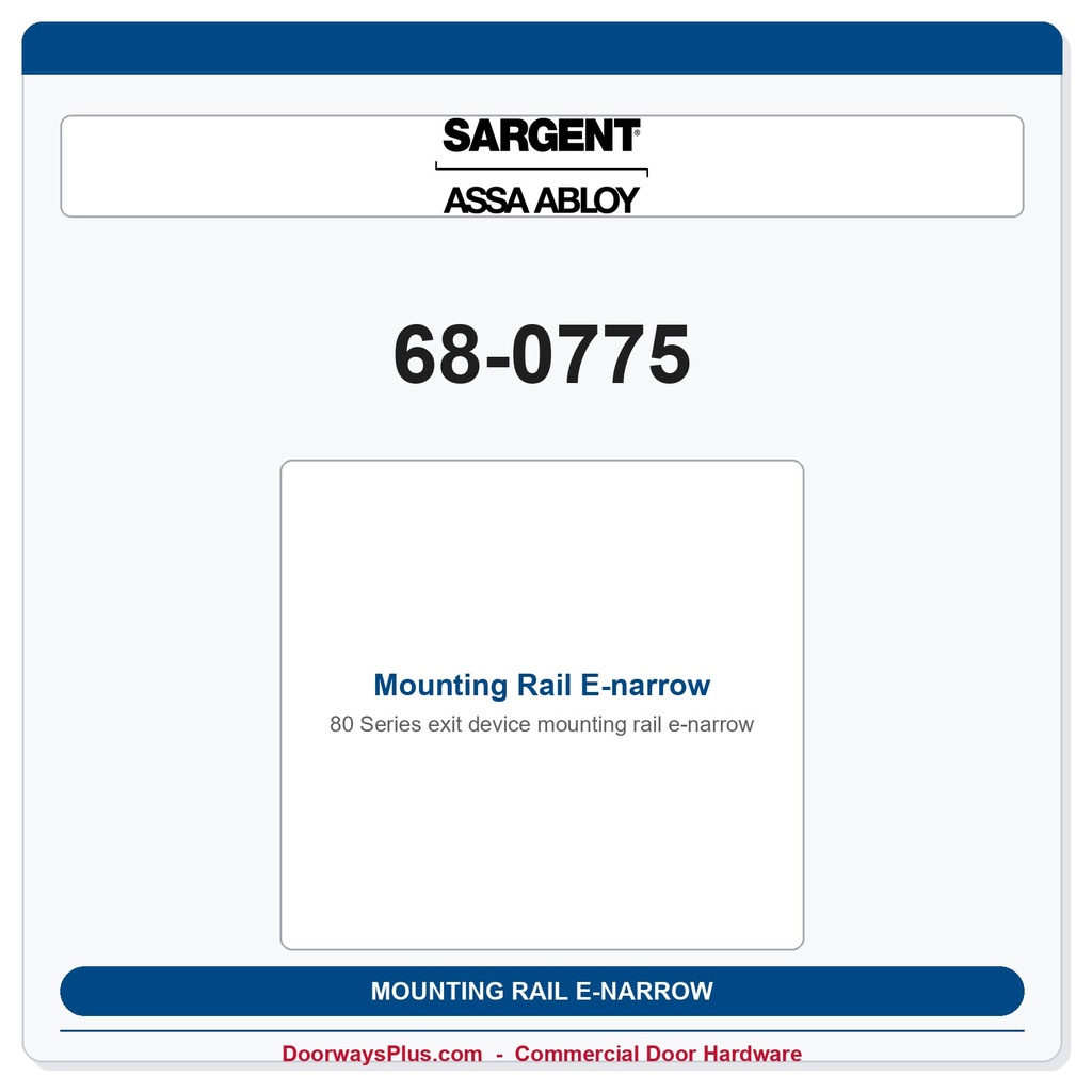 Sargent 68-0775 previous card