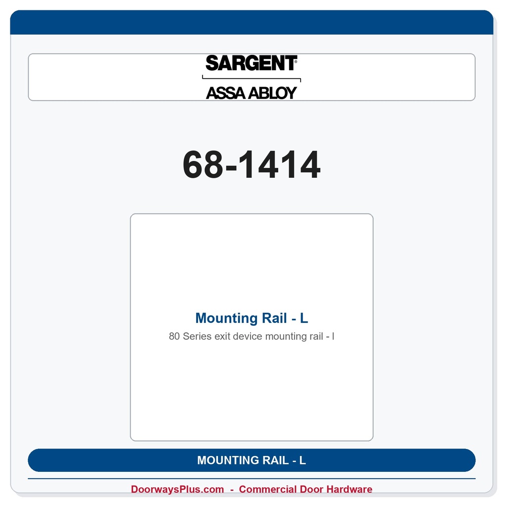Sargent 68-1414 previous card