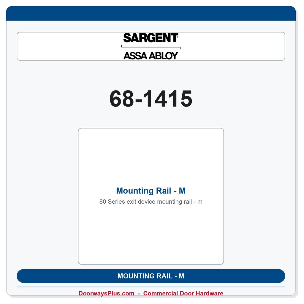 Sargent 68-1415 previous card