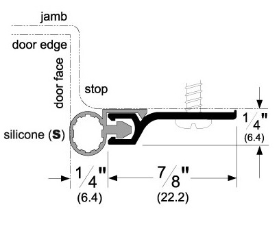 Pemko 303AS Silicone Weatherstrip - Aluminum Finish