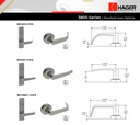 Hager 3850E Office Mortise Latchset