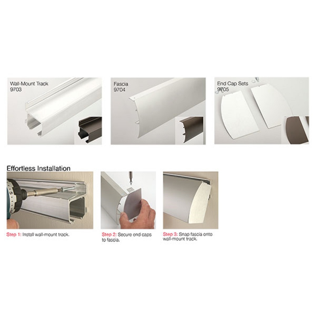 Hager 9710HD Wall Mount Sliding Door Hardware Set For Heavy-Duty Single Doors up to 250 lbs