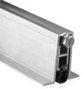 Pemko 411APKL Full Mortised Auto Door Bottom, 1-3/8" x 9/16" Aluminum Channel, Black Sponge Neoprene EPDM Insert, Low Closing Force