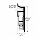 Pemko 412CRL Surface Mounted Automatic Door Bottom, Clear Anodized Aluminum, Sponge EPDM Seal, 3/4" Max Drop