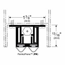 Pemko 420APKL Full Mortised Automatic Door Bottom, 1-5/16" x 27/32" Aluminum Channel, PemkoPrene Insert (copy)