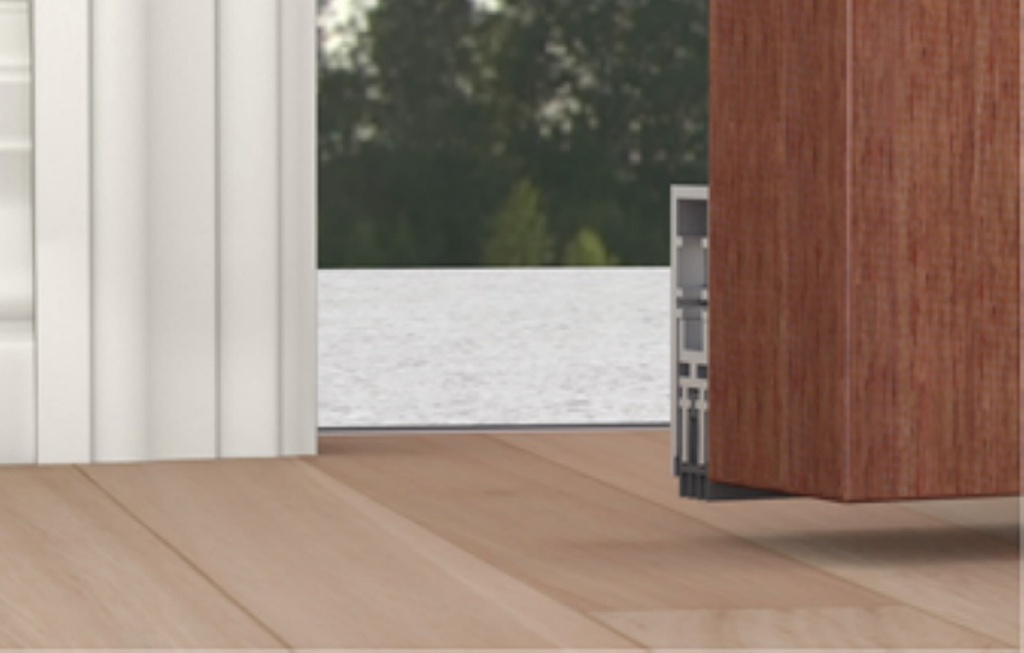 Pemko STC4131DPK Fire-Rated and Sound Rated, Surface or Semi Mortised Automatic Door Bottom, Aluminum Finish, PemkoPrene Insert, 3/4" Max Drop