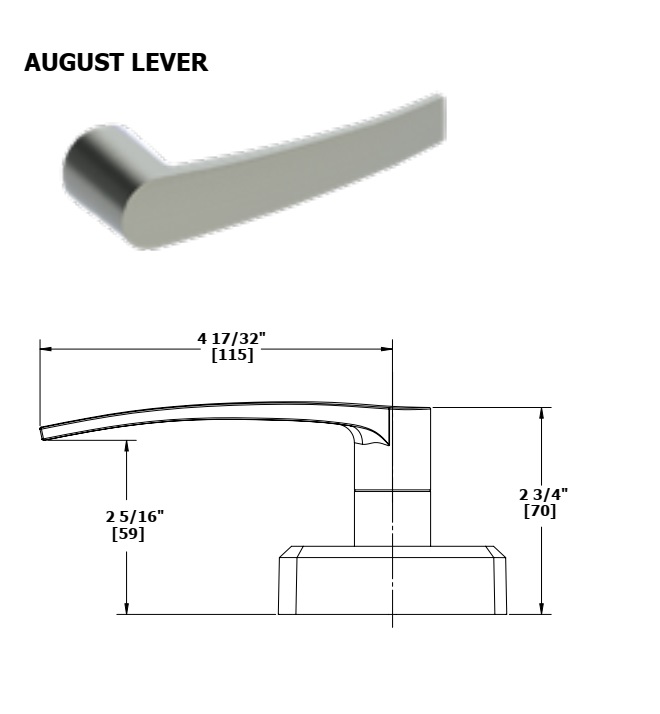 Hager 3510 AUG Grade 2 Passage Lever Latchset 
