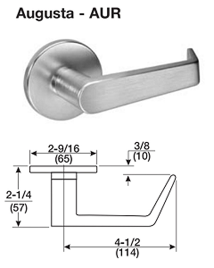 Accentra AUR 8808FL Mortise Lockset Classroom Function less Cylinder - Yale