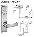 Accentra AUCN 8801FL Mortise Lockset   Passage Function - Yale