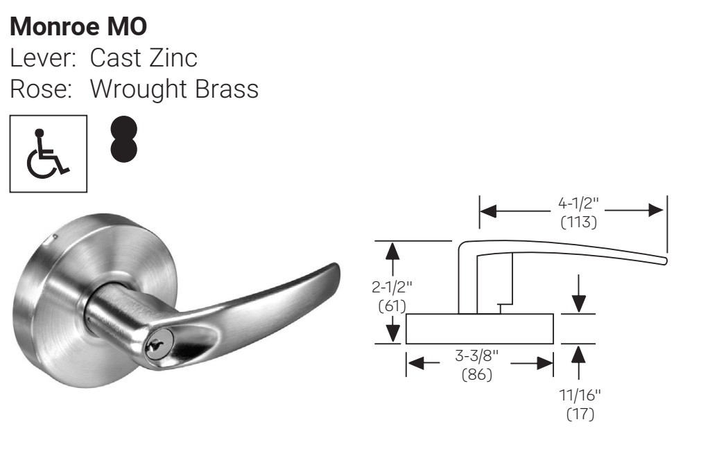 Accentra MO 4605LN Grade 2 Storeroom Lockset - Yale