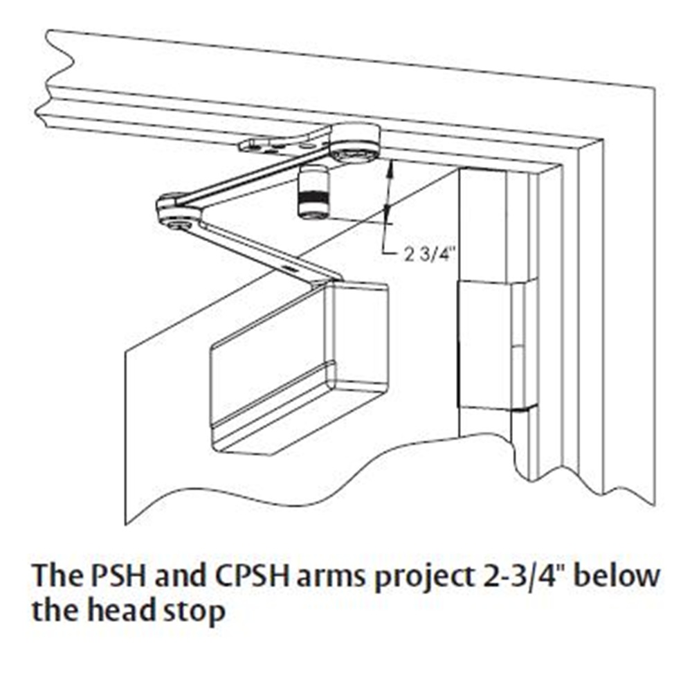 Sargent 1431 CPSH Door Closer with Heavy Duty Hold Open Parallel Arm with Compression Stop