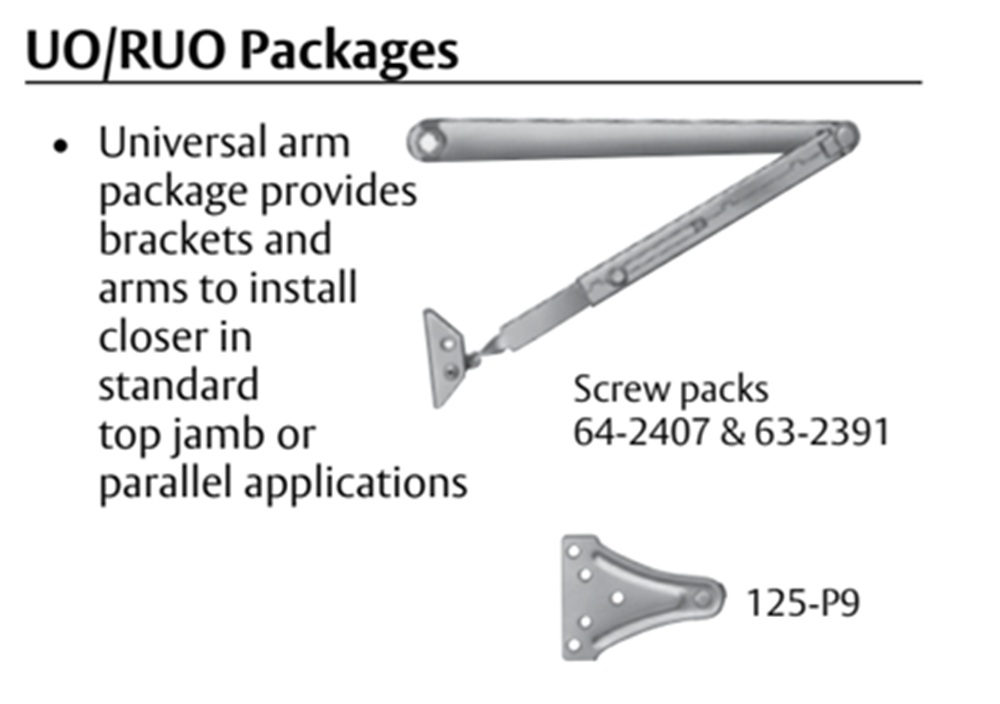 Sargent 351 UO Door Closer with Universal Arm