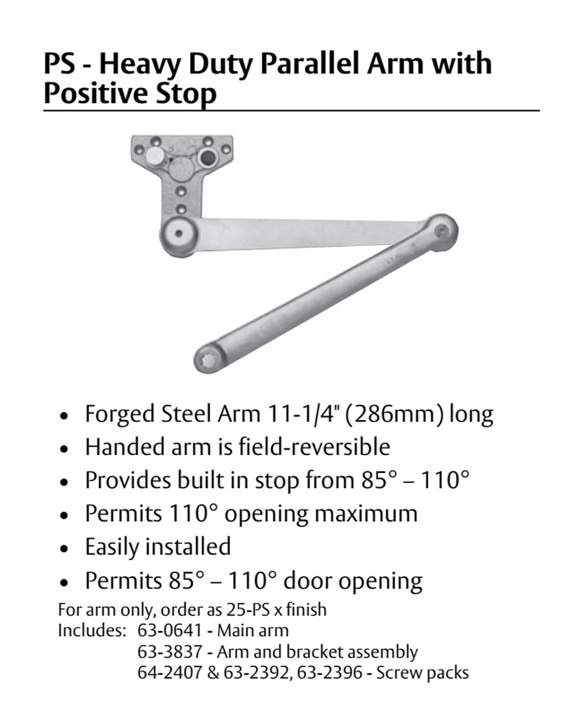Sargent 351 PS Door Closer with Positive Stop Arm