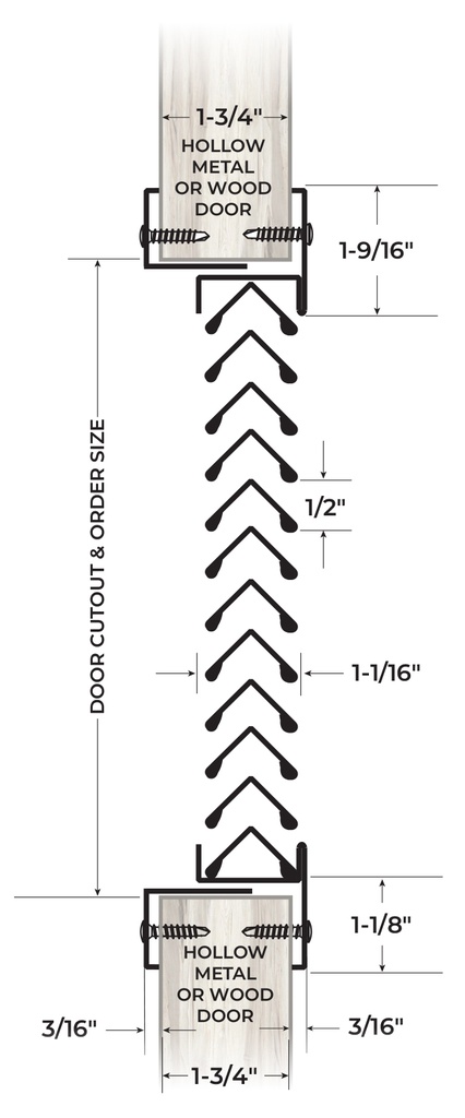NGP L-A700-BF Aluminum No Vision Door and Partition Louver