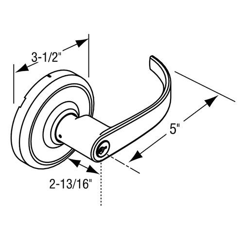 Corbin Russwin CL3810 PZD Passage Latchset