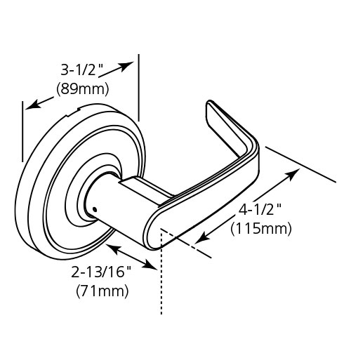 Corbin Russwin CLX3351 NZD Office Entry Lockset