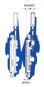 Manual Flush Bolt, FB-1202 for Aluminum Storefront Doors -1/8" Offset
