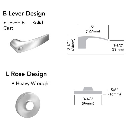 Sargent 7U65 LB Lever Privacy
