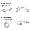 Sargent 7U65 LB Lever Privacy