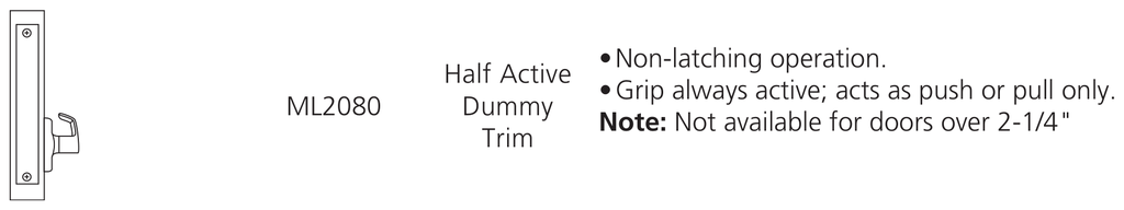 Corbin Russwin ML2080 Function Diagram